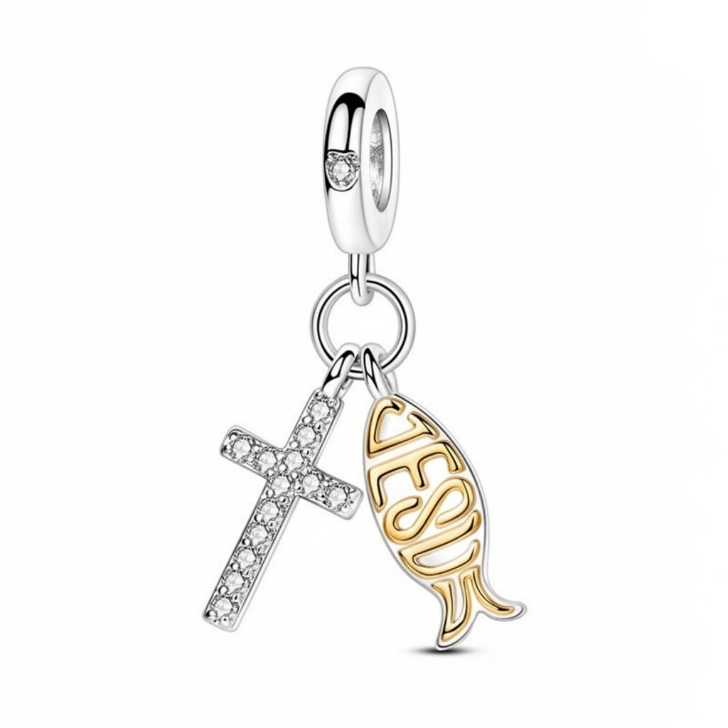 Cross & Fish Duo Charm