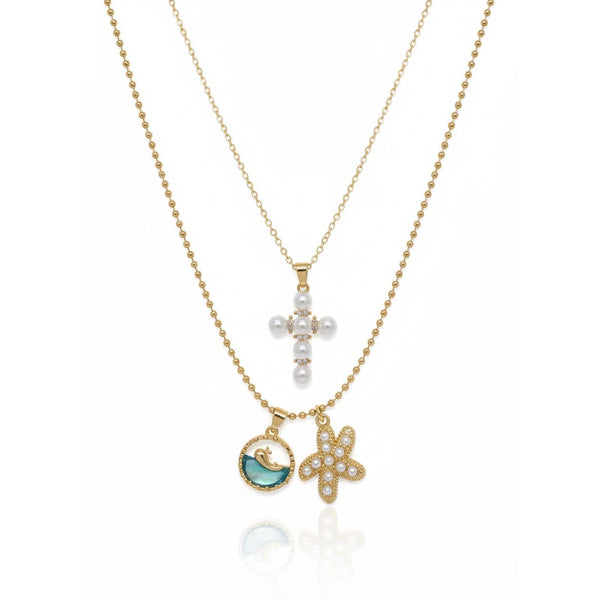 Tidal Grace Layered Necklace Set