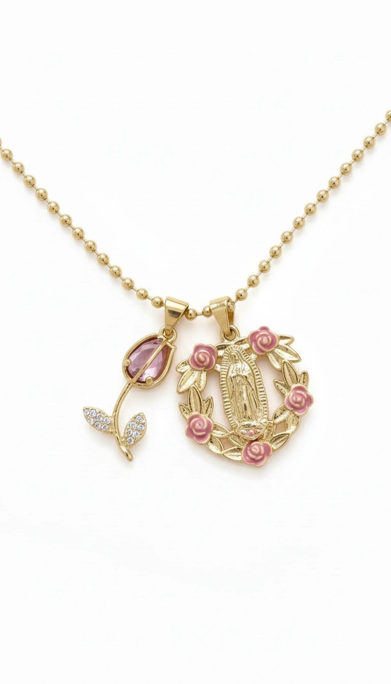 Guadalupe Rose Garden Necklace
