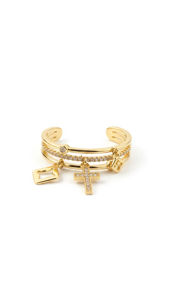 Triple Charm Ring