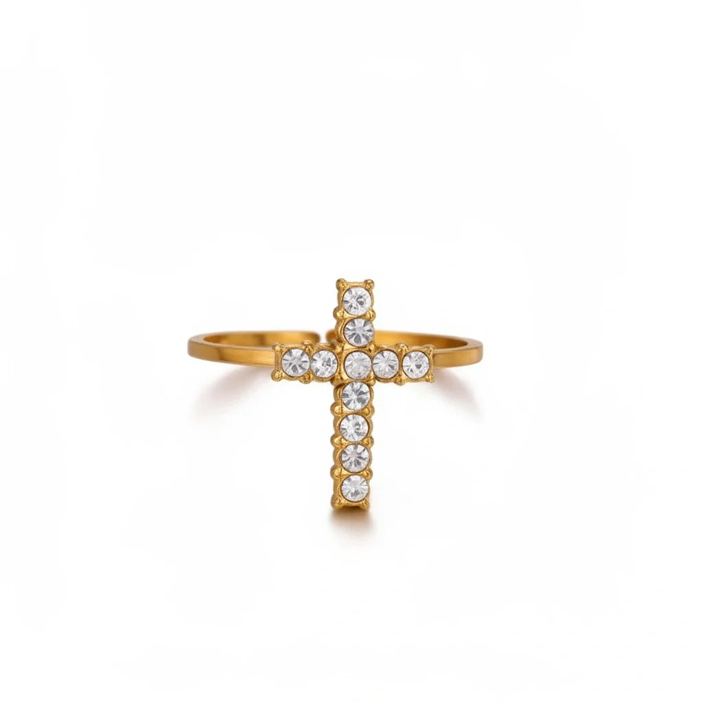 Statement Cross Zirconia Ring