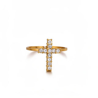 Statement Cross Zirconia Ring
