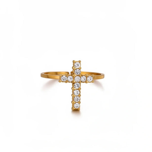 Statement Cross Zirconia Ring