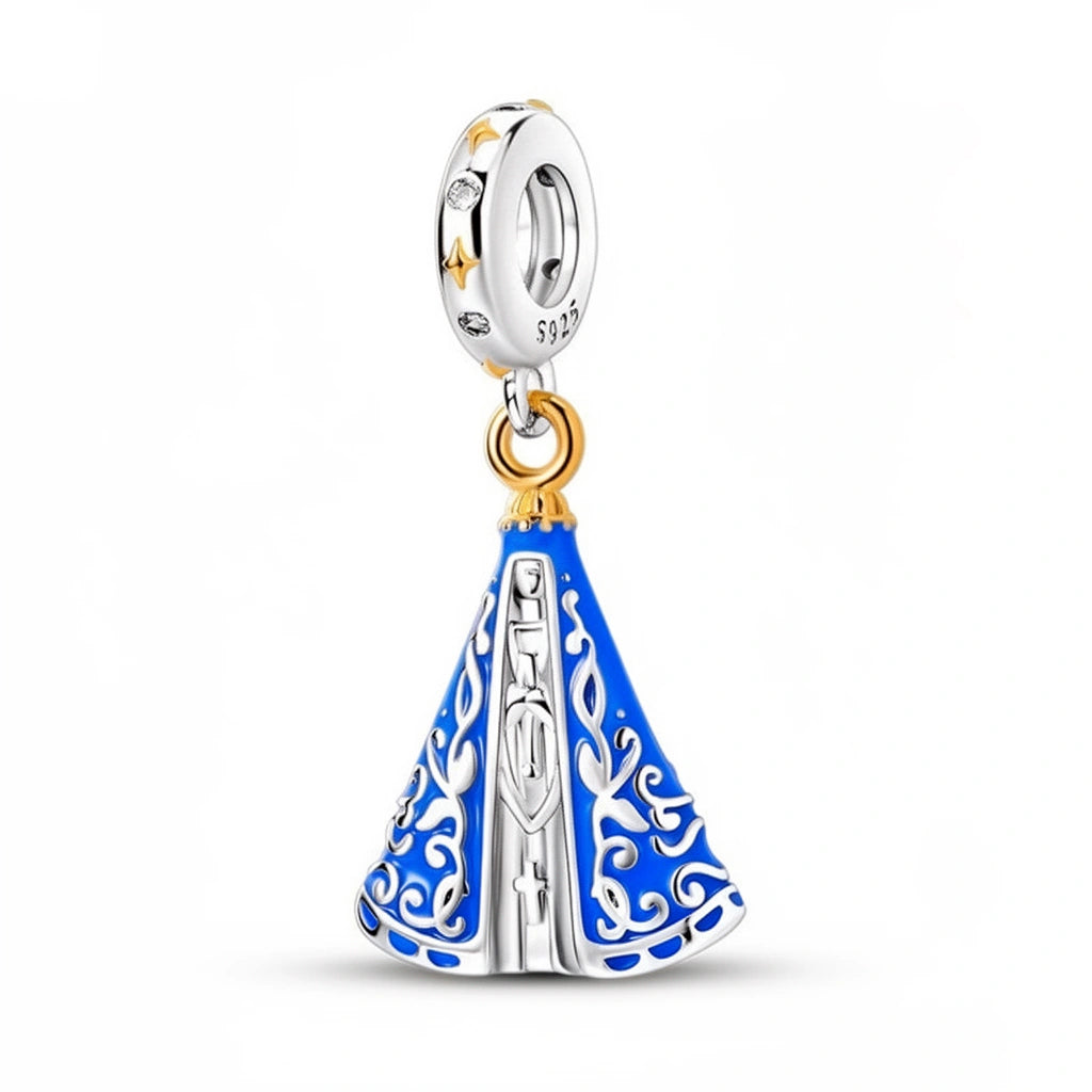Guadalupe Blue Enamel Charm