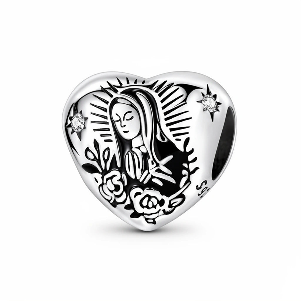Guadalupe Heart Charm