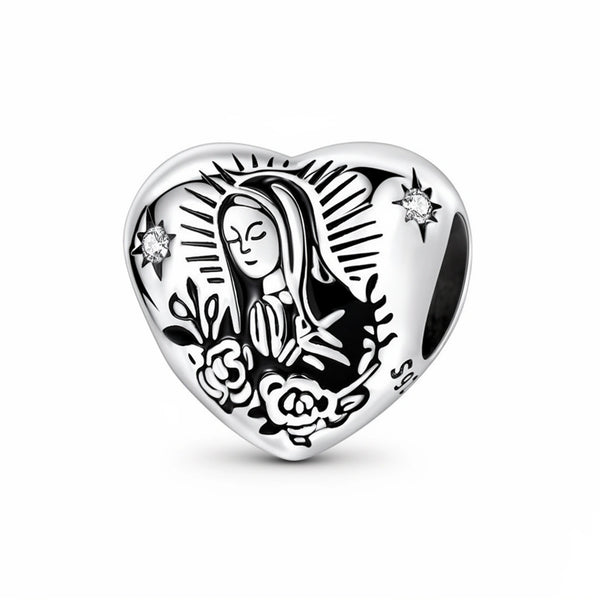 Guadalupe Heart Charm