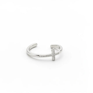 Zirconia Cross Open Ring