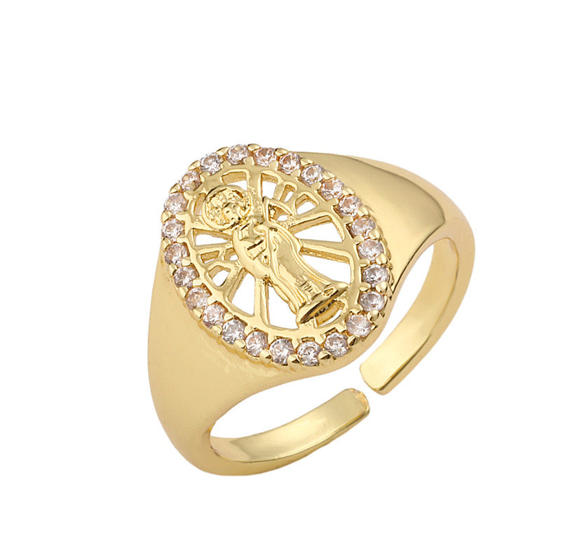 Saint Expeditus Zirconia Ring