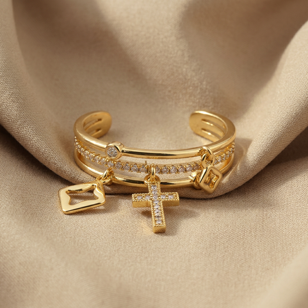Triple Charm Ring