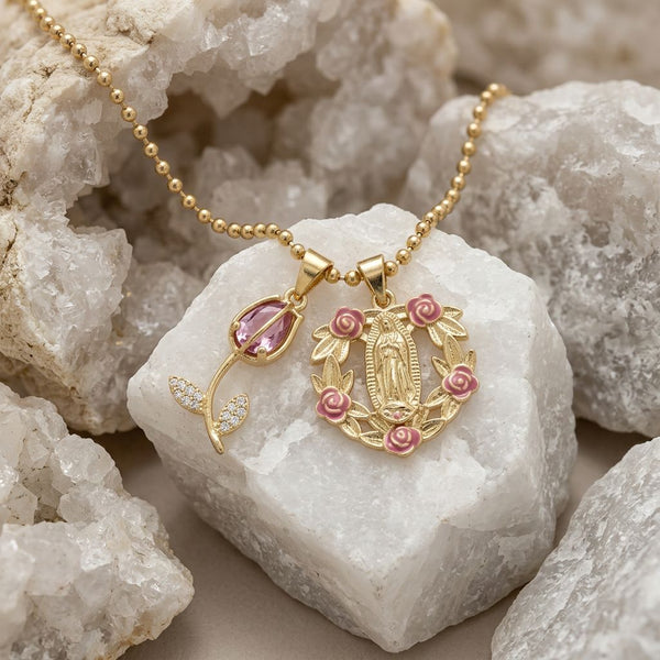 Guadalupe Rose Garden Necklace