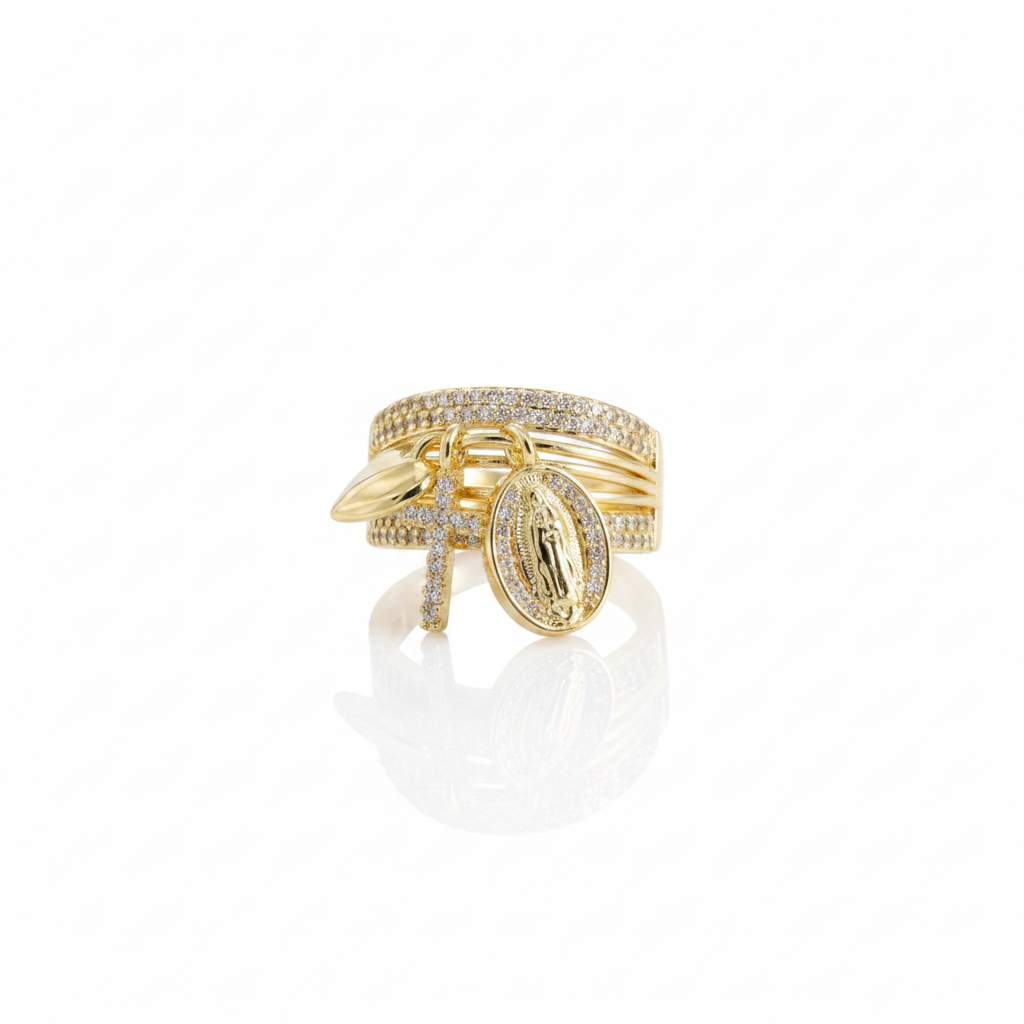 Guadalupe Triple Charm Ring