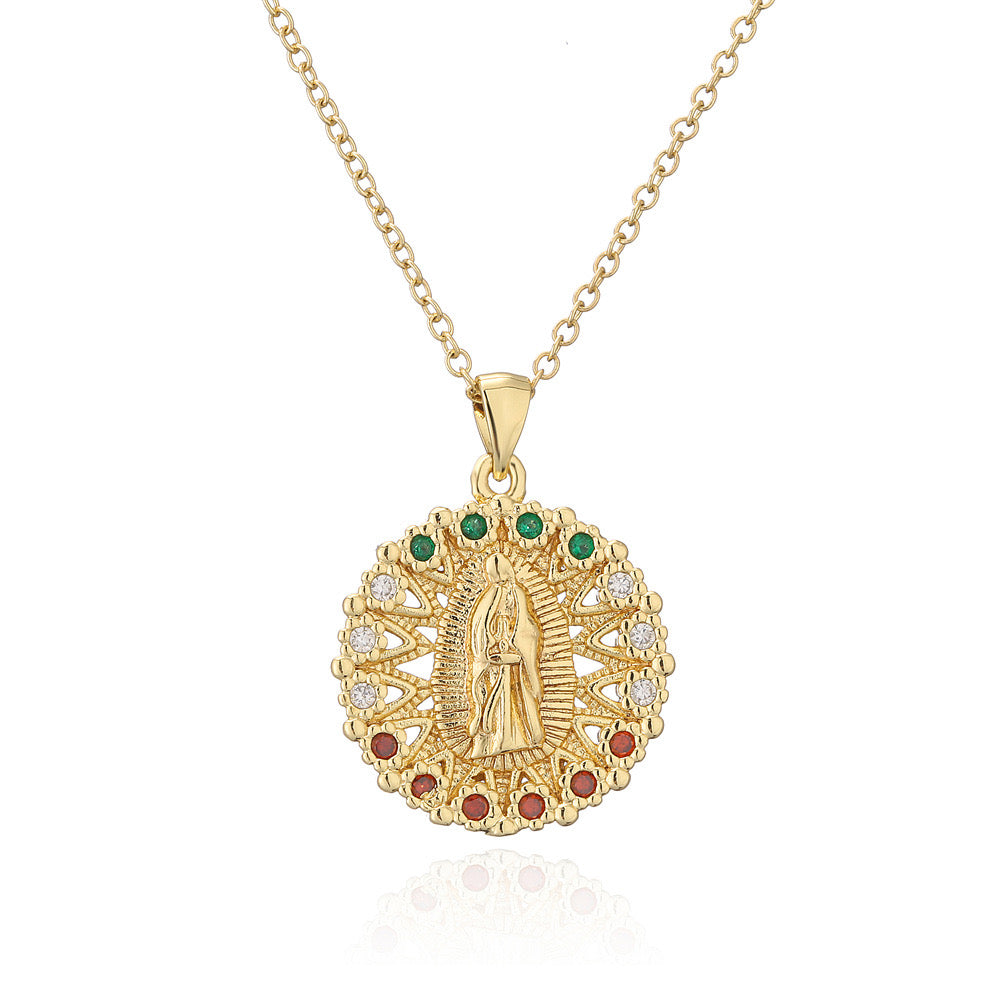 Madonna Medal Necklace