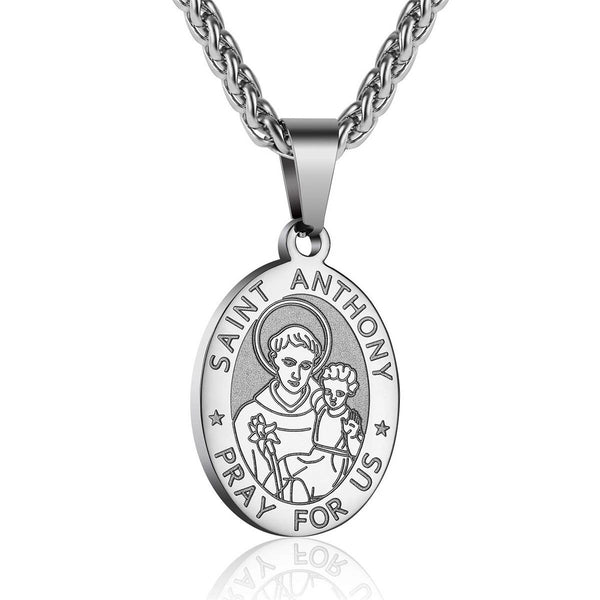 Saint Anthony Men's Medal Necklace