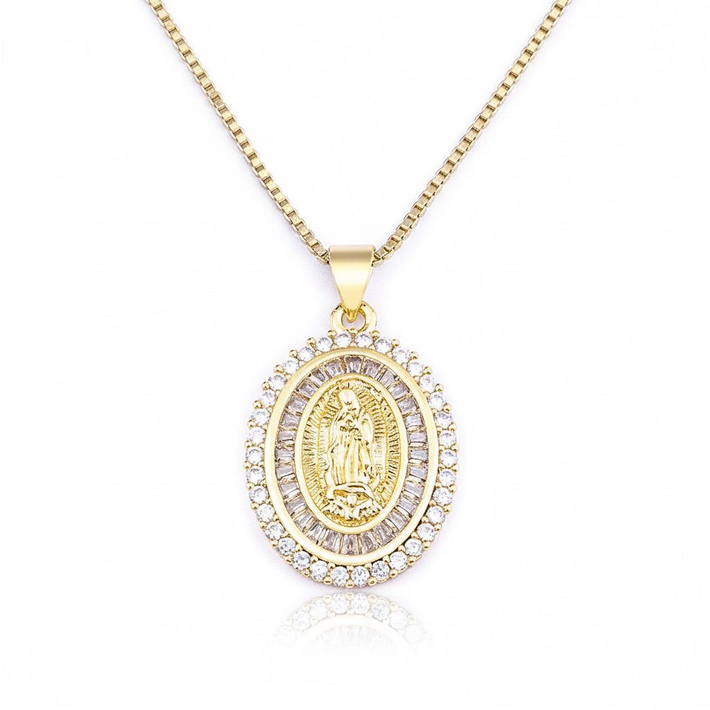 Virgin Mary Layered Necklace Set