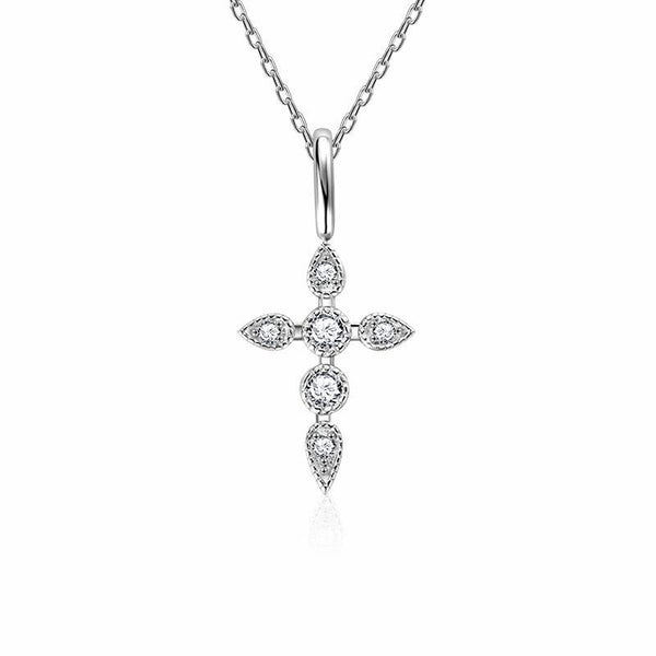 Moissanite Diamond Cross Necklace
