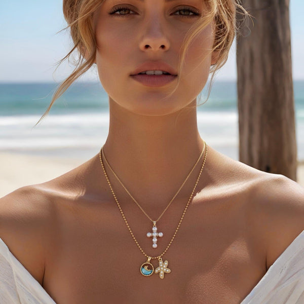 Tidal Grace Layered Necklace Set