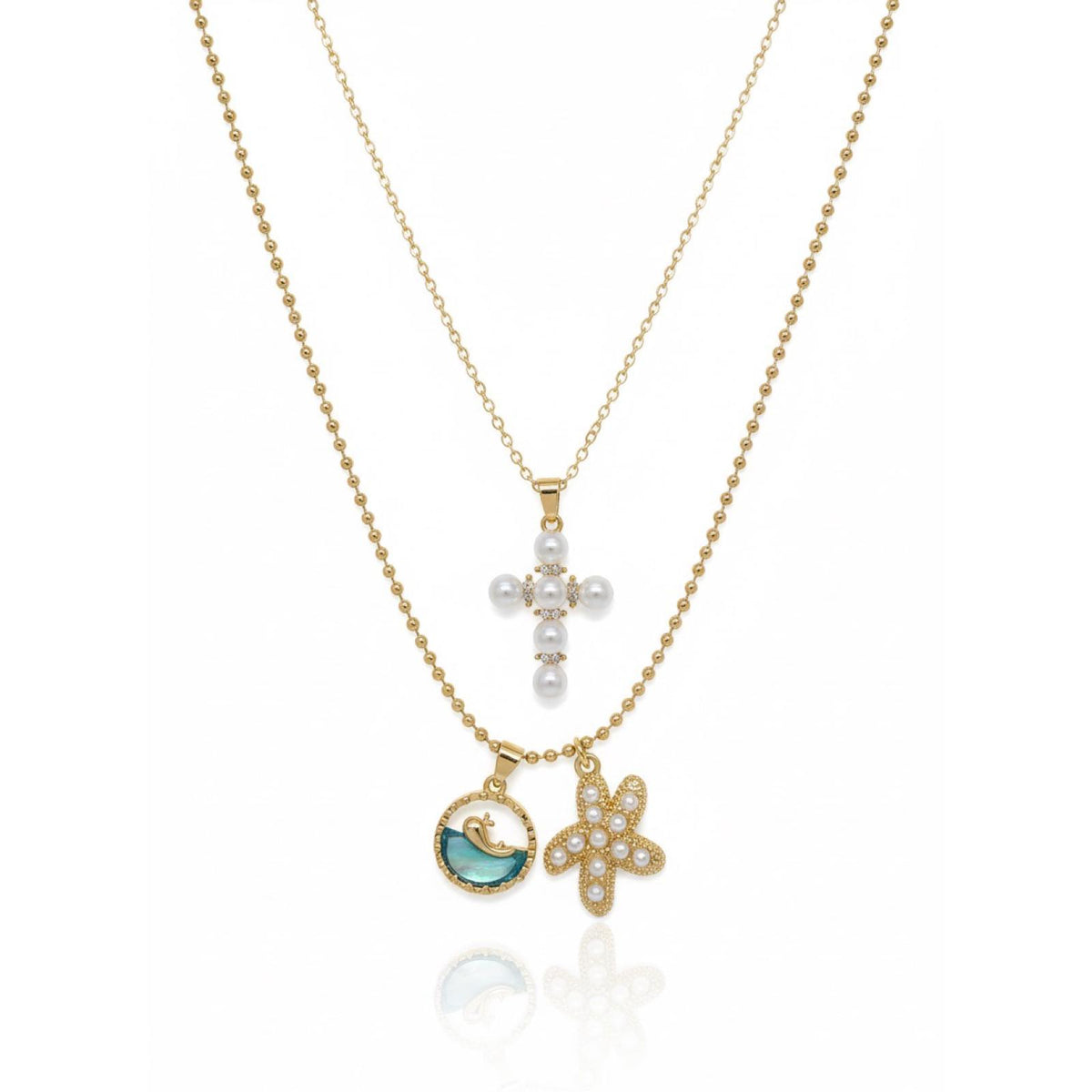 Tidal Grace Layered Necklace Set