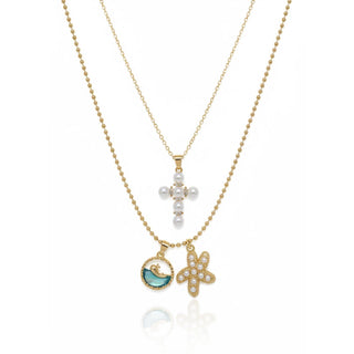 Tidal Grace Layered Necklace Set