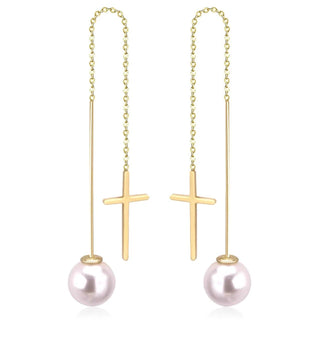Faith Drop Threader Earrings
