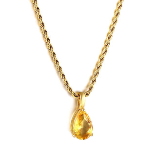 Devotion Heart & Citrine Necklace Set