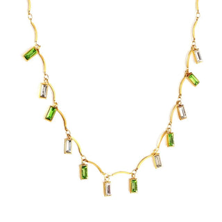 Peridot Baguette & Cross Jewelry Set
