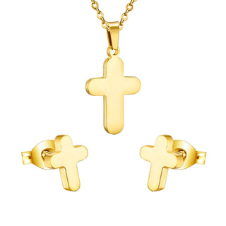 Peridot Baguette & Cross Jewelry Set