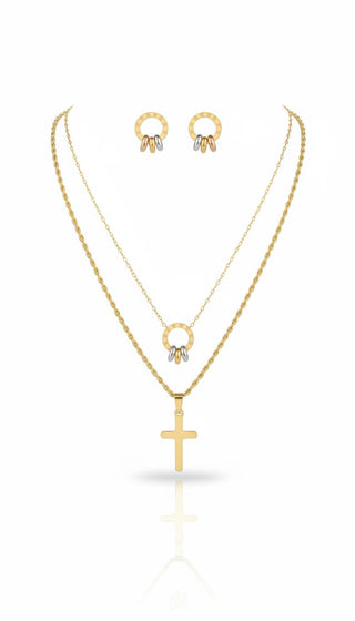 Roman Ring & Cross Jewelry Set