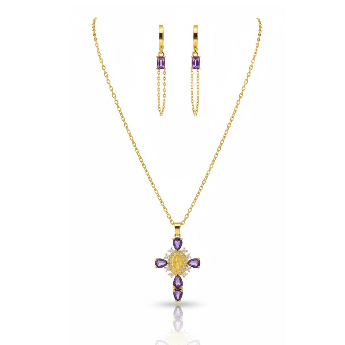 Violet Madonna Cross Set