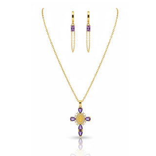 Violet Madonna Cross Set