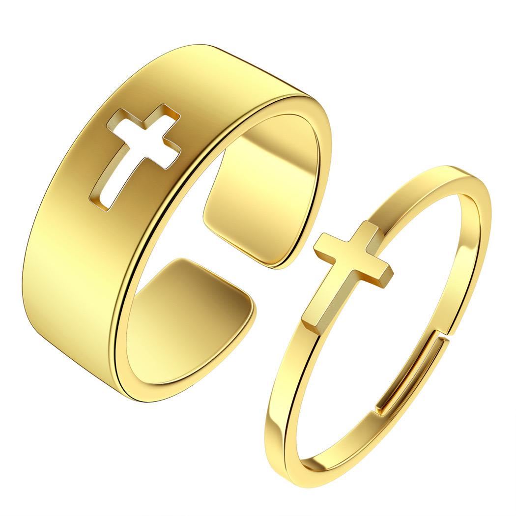 Together in Faith Ring Set - Gold