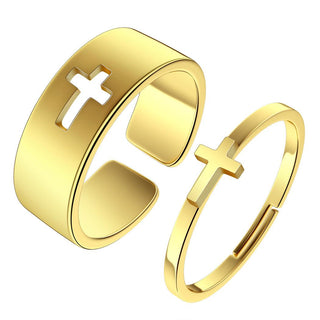 Together in Faith Ring Set - Gold