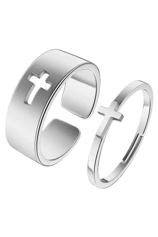 Together in Faith Ring Set - Silver