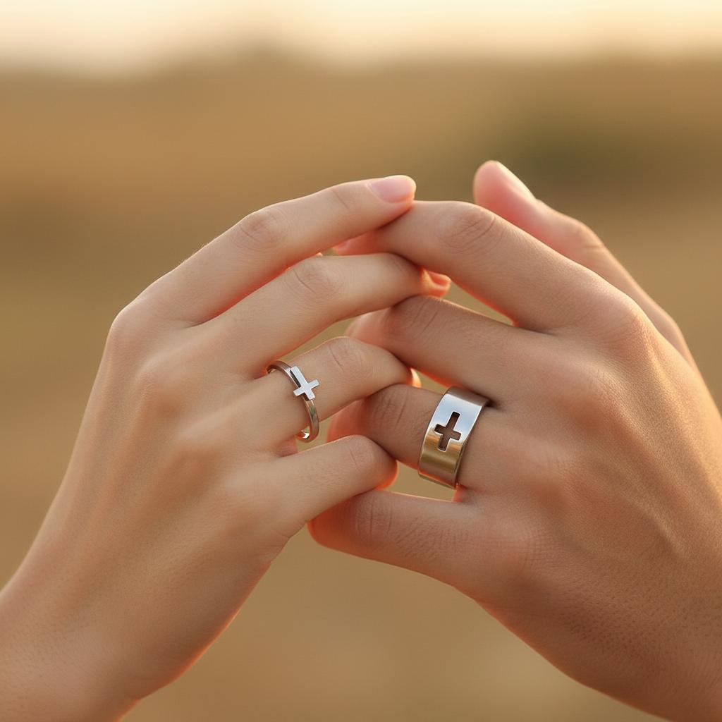 Together in Faith Ring Set - Silver