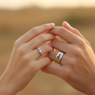 Together in Faith Ring Set - Silver