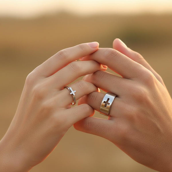 Together in Faith Ring Set - Silver