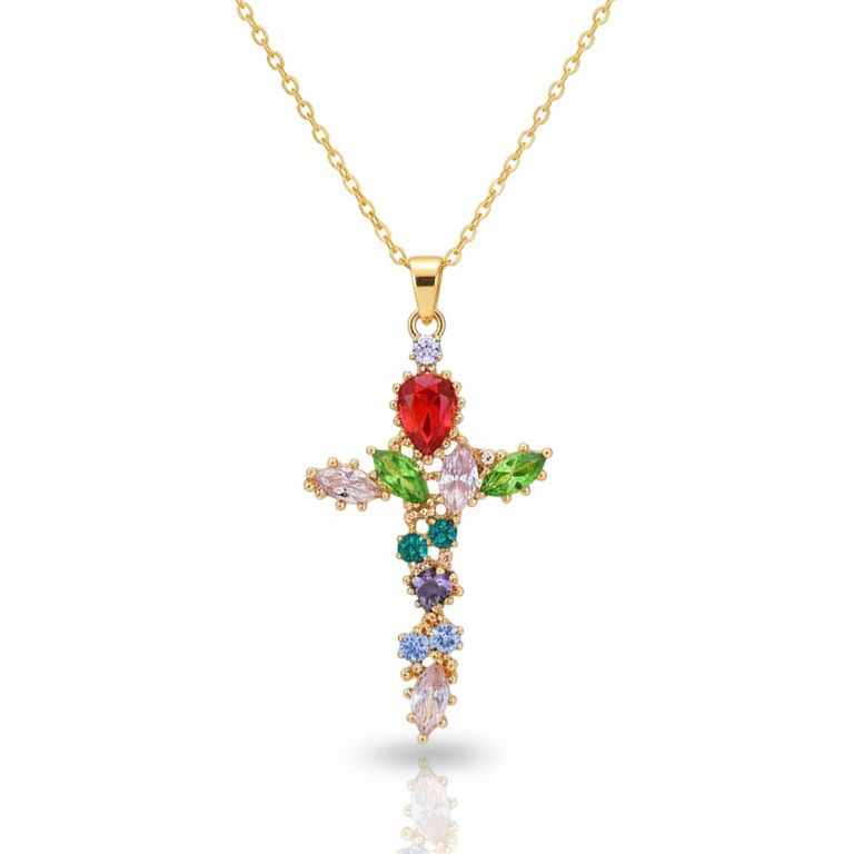 Wildflower Cross Necklace