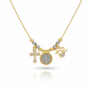 Saint Benedict Anchor Faith Charm Necklace