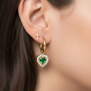 Grace & Glow Heart Earrings Set — Gold