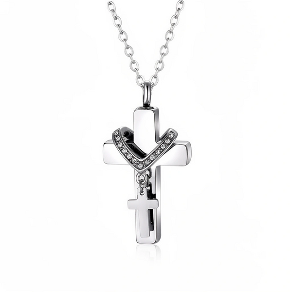 Layered Cross Pendant Necklace